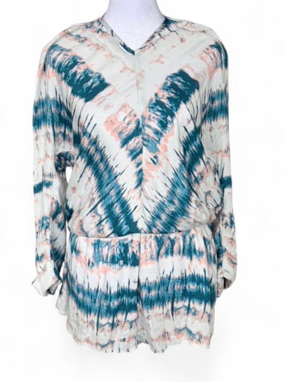 Michael Stars Tie-Dye V-Neck Romper